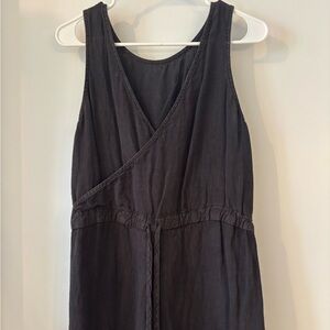 esby Duffy Jumpsuit - Black Linen - XS